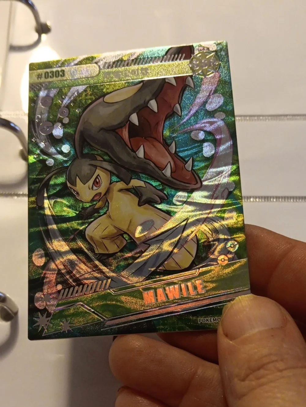 Mawile Collectible Trading Card – Holographic Green